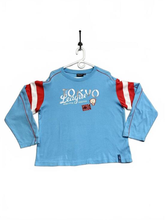 Other - Vtg 90's Rare Bad+Mad Streetwear Blue Tokyo League Long Sleeve Shirt Men's L